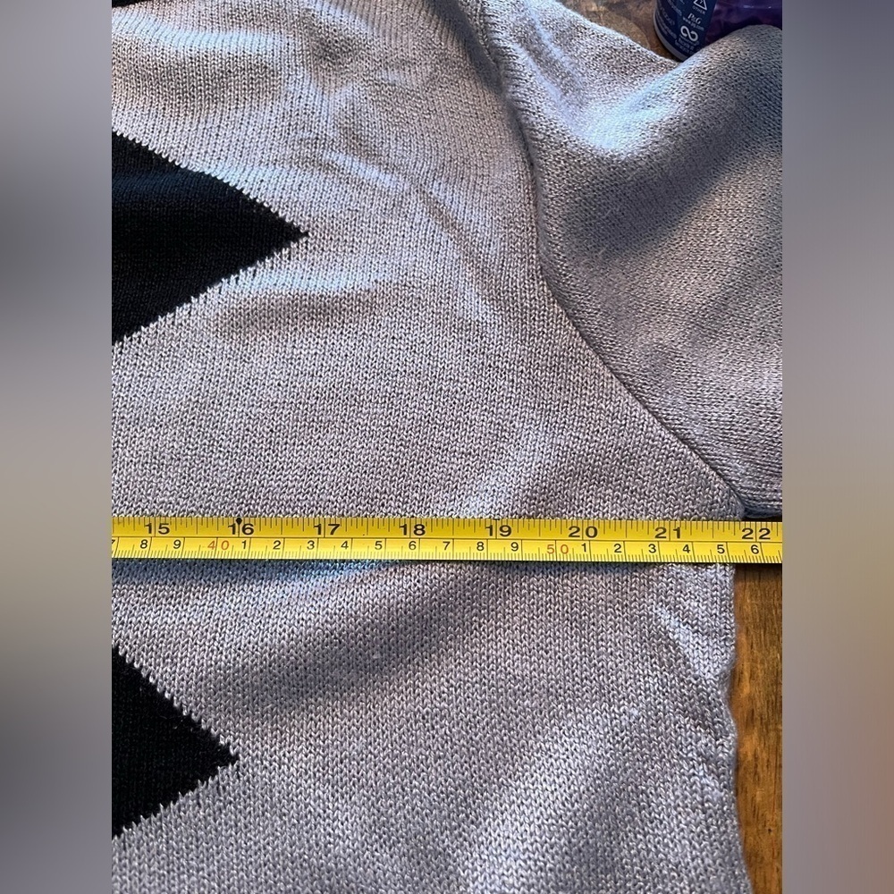 Laura by Alyzia sweater retro vintage sz 12 David Rose style black gray argyle - Picture 5 of 7